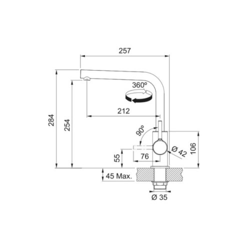 Змішувач Franke Lina L Shape (115.0728.480)