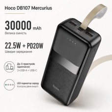 Батарея універсальна HOCO 30000mAh DB107 Mercurius 22.5W, PD/20W, Black (716188)