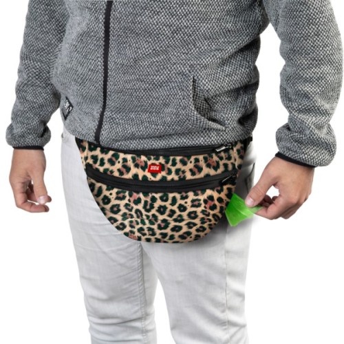 Поясна сумка-бананка для собак WAUDOG Family "Леопард" 33х17х10 см (363-4066)