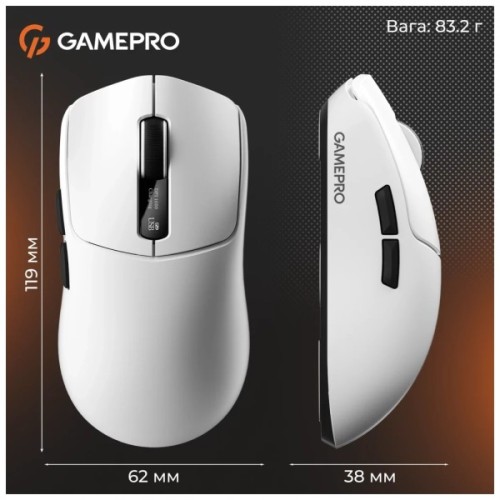 Мишка GamePro Genesis Ranker Wireless/Bluetooth/USB White (GM012W)