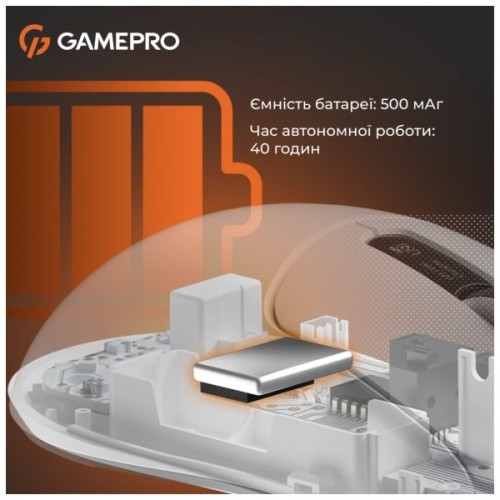 Мишка GamePro Genesis Ranker Wireless/Bluetooth/USB White (GM012W)