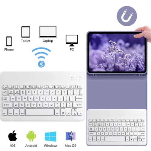 Чохол до планшета BeCover with keyboard Apple iPad Pro 13" M4 2024 Purple (713007)