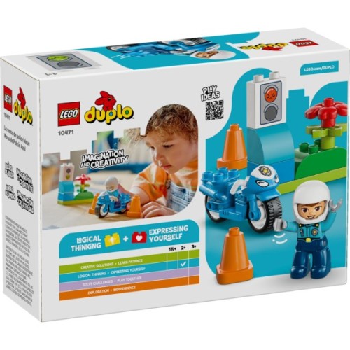 Конструктор LEGO DUPLO Town Синій поліцейський мотоцикл (10471)