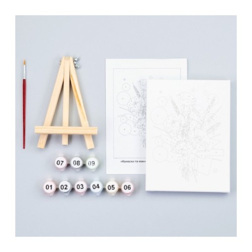 Картина по номерам Rosa Колоски і маки, 15х20см, з мольбертом (4823098548638)