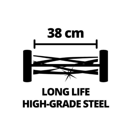 Газонокосарка Einhell GE-HM 18/38 Li - Solo, 18В, PXC, 38 см, 45 л, 14-38 мм, 10.5 кг (без АКБ і ЗП) (3414200)
