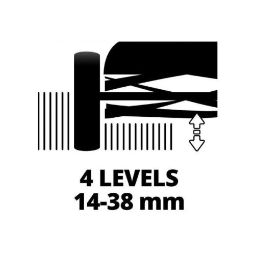 Газонокосарка Einhell GE-HM 18/38 Li - Solo, 18В, PXC, 38 см, 45 л, 14-38 мм, 10.5 кг (без АКБ і ЗП) (3414200)