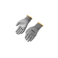 Захисні рукавиці Tolsen поліестер з ПУ покриттям сірі L (9) (45503)