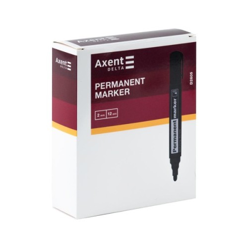 Маркер Axent Permanent D2605, 2 мм круглий, синій (D2605-02)