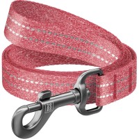 Повідець для собак WAUDOG Re-cotton світловідбивний L-XL Ш 25 мм Д 300 см червоний (03213)