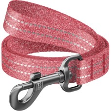 Повідець для собак WAUDOG Re-cotton світловідбивний L-XL Ш 25 мм Д 300 см червоний (03213)