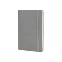 Книга записна Optima А5 VIVELLA, м’яка обкладинка, гумка, білий блок лінія, сірий (O27104-10)