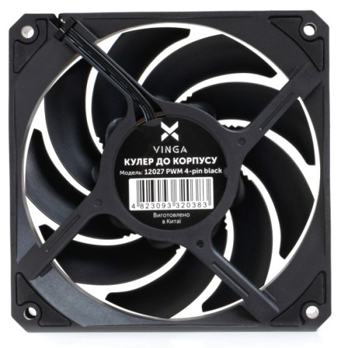 Кулер до корпусу Vinga 12027 PWM 4-pin black ОЕМ