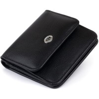 Гаманець ST Leather На кнопці Чорний (19232)