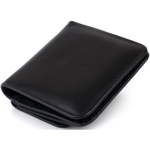 Гаманець ST Leather На кнопці Чорний (19232)