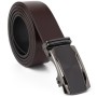 Ремінь Vintage Чоловічий з матовою вставкою на пряжці Коричневий (20278)
