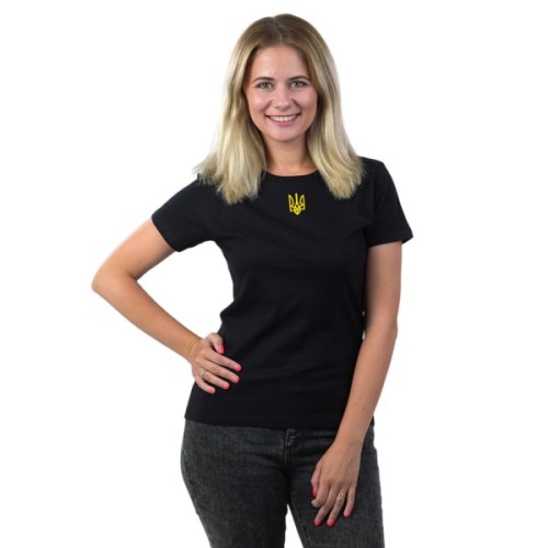 Футболка Sol's Imperial Women 190 Тризуб чорний M (11502309/141M)