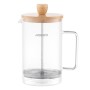 Френч-прес Ardesto Midori, 800мл, боросилікатне скло, бамбук, прозорий (AR1009WL)