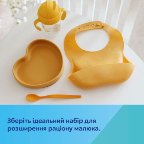 Нагрудничок Canpol babies DOTS силіконовий з кишенькою, рожевий (51/029_pin)