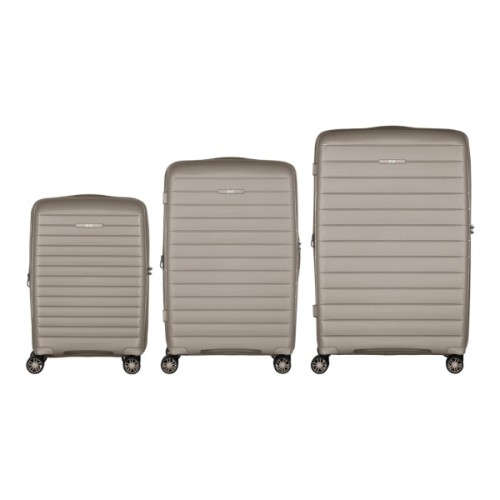 Набір валіз 2E Aero (L+M+S), сіро-коричневі (2E-SPP-AERO-SET3-TP)