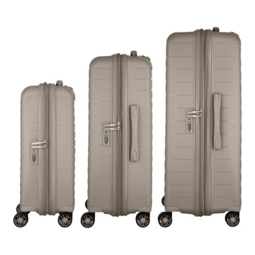 Набір валіз 2E Aero (L+M+S), сіро-коричневі (2E-SPP-AERO-SET3-TP)