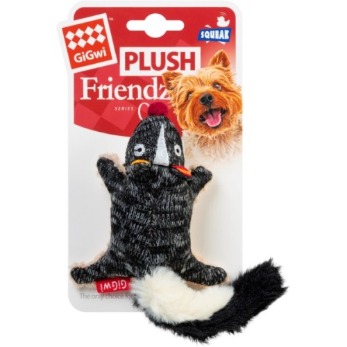 Іграшка для собак GiGwi Plush Скунс із пищалкою 9 см (75386)