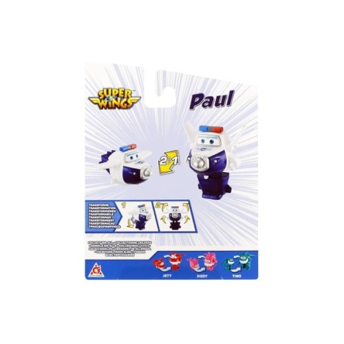 Фігурка Super Wings трансформер Transforming Пол (Paul), 10 см (EU780624)