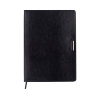 Тижневик Buromax недатований SALERNO, L2U, A4, чорний, штуч.шкіра, 336 сторінок (BM.20990-01)