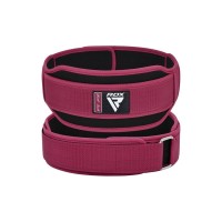 Атлетичний пояс RDX RX5 Double Belt неопреновий Pink S (WBD-RX5P-S)