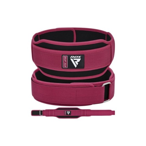 Атлетичний пояс RDX RX5 Double Belt неопреновий Pink S (WBD-RX5P-S)