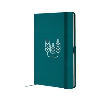 Книга записна Axent Partner Колоски 125x195 мм, 96 аркушів, клітинка, малахітова (8201-31-6-A)