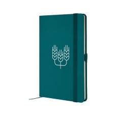 Книга записна Axent Partner Колоски 125x195 мм, 96 аркушів, клітинка, малахітова (8201-31-6-A)