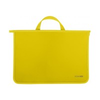 Папка - портфель Economix А4 пластиковий на блискавці, 2 відділення, жовтий (E31630-05)