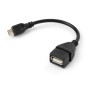 Перехідник OTG USB 2.0 AF to Micro 5P 0.15m Vinga (VCPDCOTGMBK)