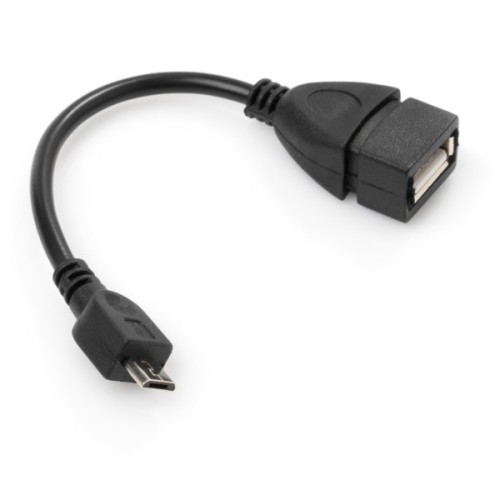 Перехідник OTG USB 2.0 AF to Micro 5P 0.15m Vinga (VCPDCOTGMBK)
