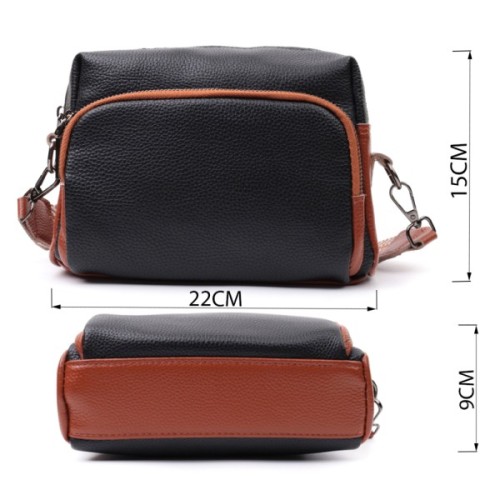 Сумка Vintage З натуральної шкіри Чорна (22588)