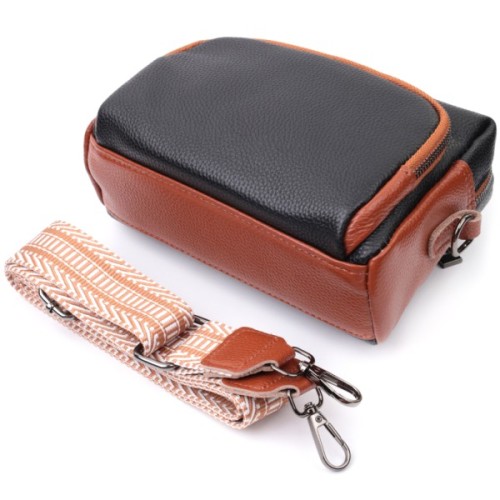 Сумка Vintage З натуральної шкіри Чорна (22588)