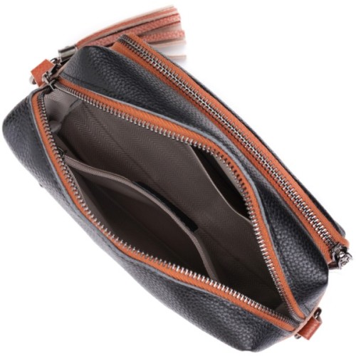 Сумка Vintage З натуральної шкіри Чорна (22588)