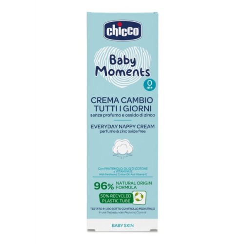 Дитячий крем Chicco Baby Moments захисний щоденний з патенолом під підгузок 100 мл (11641.00)