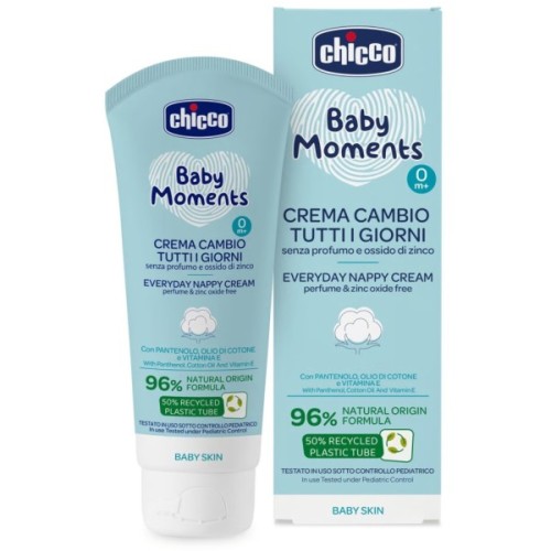 Дитячий крем Chicco Baby Moments захисний щоденний з патенолом під підгузок 100 мл (11641.00)