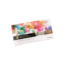 Акварельні фарби MUNGYO Gallery 24 кольору в кюветах металевий пенал (8804819139249)