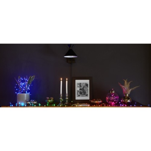 Гірлянда Twinkly Smart LED Strings RGB 400, BT+WiFi, Gen II, IP44 кабель чор (TWS400STP-BEU)