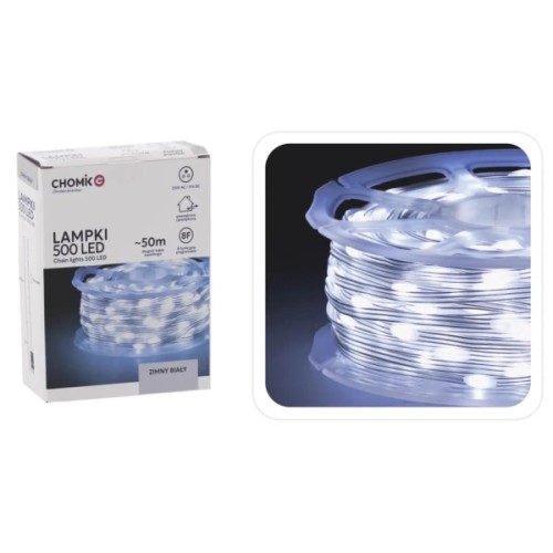 Гірлянда Chomik Струна На котушці 49.9 + 3 м 500 LED Холодний білий (5900779880122)