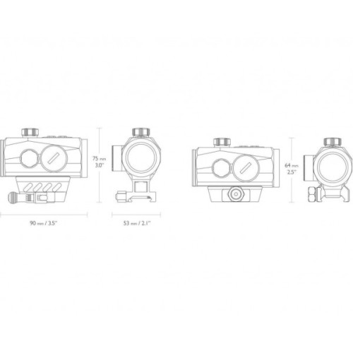 Коліматорний приціл Hawke Endurance RD 1x30, QR high/low weaver 3 MOA dot (12128)