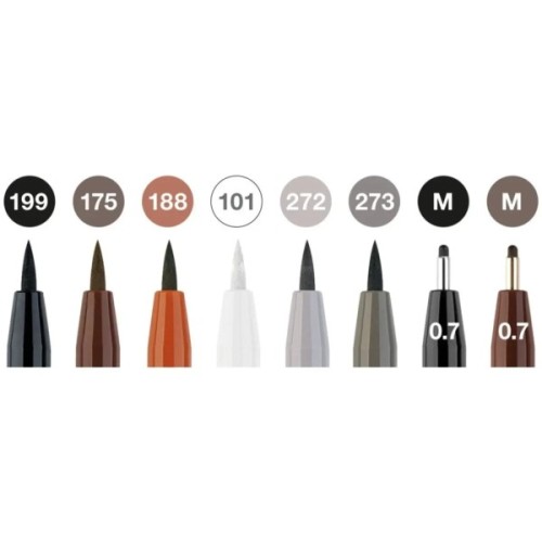 Лайнер Faber-Castell набір капілярних ручок Pitt Artist Pens Classic, 8 штук різних кольорів (32104)