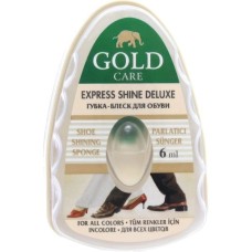 Губка для взуття GoldCare Експрес-блиск Безбарвна із запаскою 6 мл (8697704020797)