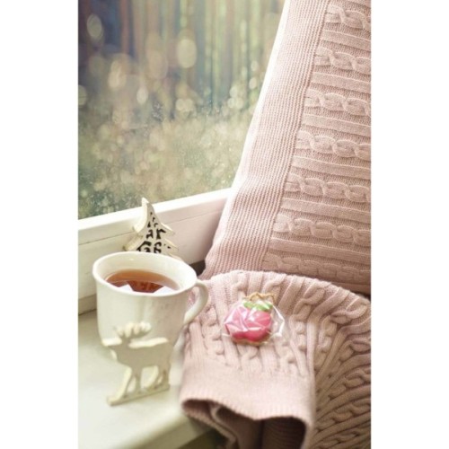 Плед Прованс Soft коси Пудра 90x130 см (11686)