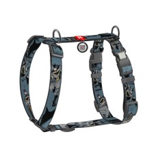 Шлея для собак WAUDOG Nylon H-подібна з QR-паспортом "Тінь Бетмена", пластиковий фастекс L (345-1078)