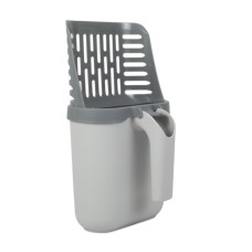 Лопатка для туалету Me&Pet з контейнером сіра (NMP35)