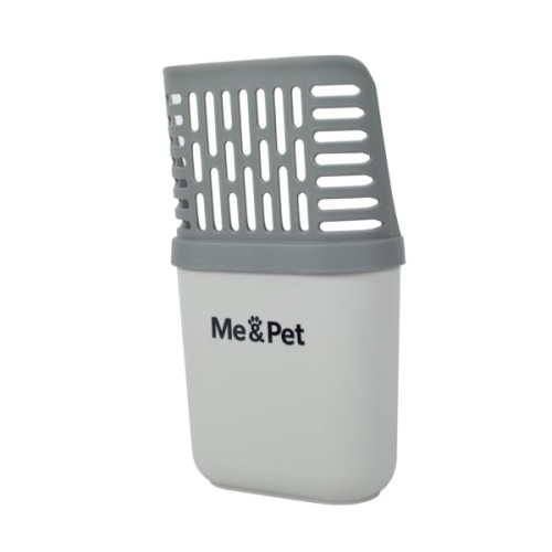 Лопатка для туалету Me&Pet з контейнером сіра (NMP35)