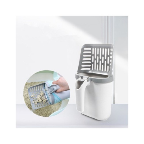 Лопатка для туалету Me&Pet з контейнером сіра (NMP35)